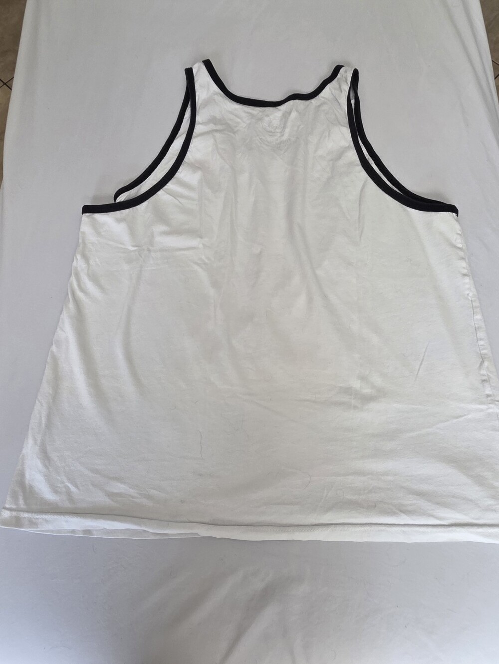White Tank Top with Red Strongman Graphic - Picture 4 of 4